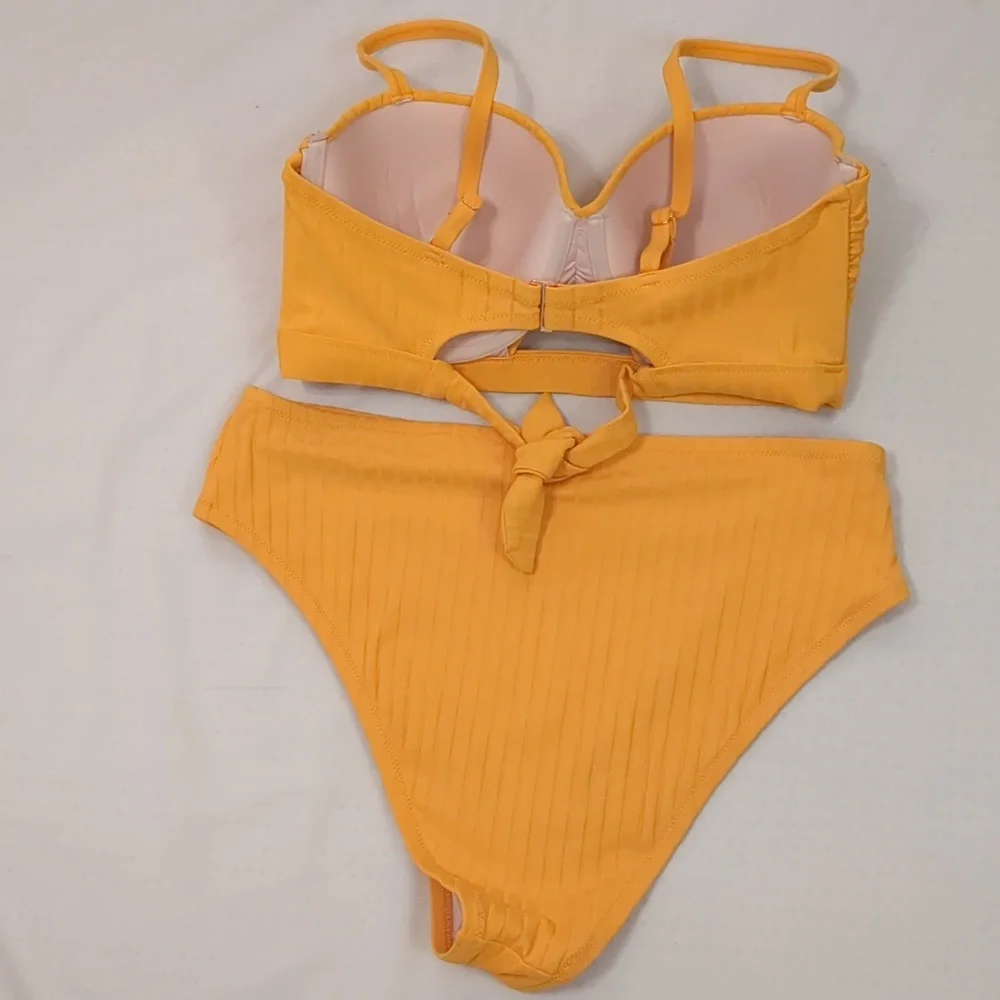 Shade & Shore Yellow High Waisted Bikini - Picture 2 of 5